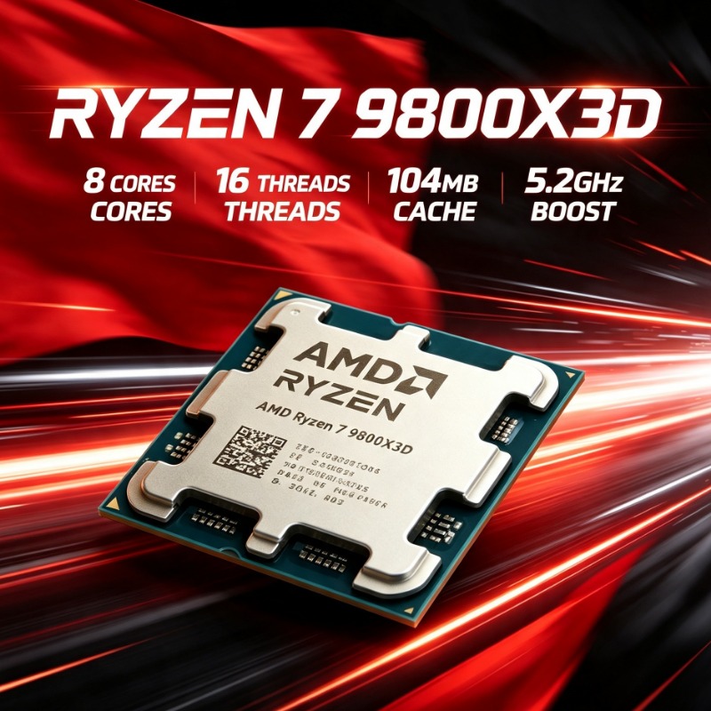 Cpu Fan - Gaming-Prozessor R7 9800X3D X3D V-Cache-Technologie Socket