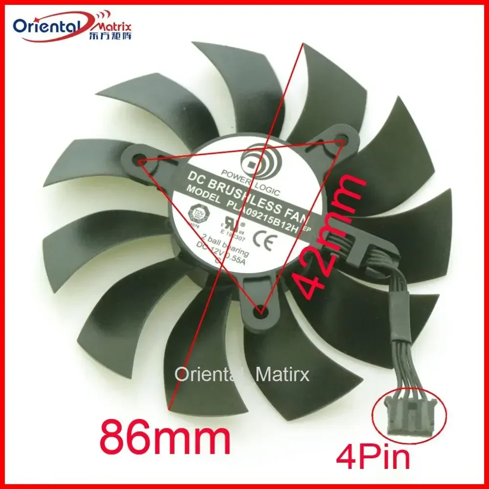 Gpu Cooler - PLA09215B12H 12V 0,55A 86mm 4-Pin GPU-Lüfter