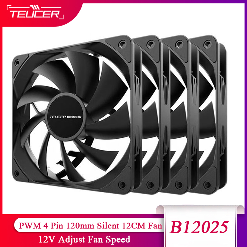 Gpu Cooler - TEUCER PC-Computergehäuselüfter, PWM, 4-polig, 120 mm,